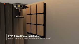 Square Acoustic Wood Wall Panel Installation Guide