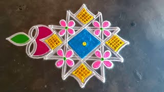 Aayudhapooja2024 special5*3saraswatipooja beautifullotuskolam/diwali2024 rangoli/gokulramya kolangal