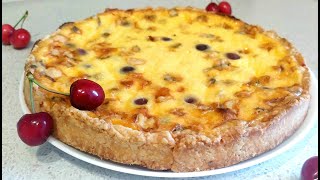 ВКУСНЕЙШИЙ заливной ПИРОГ  с черешней и голубым сыром /  Delicious Cherry and Blue Cheese  Pie