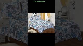 Printed Cotton King Size Bedsheet with 2 Pillow Covers s#viral #shorts