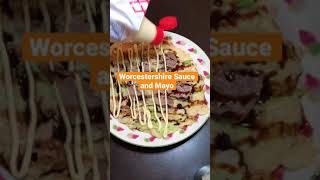 Pancake Okonomiyaki popular in Japan So Good!!#shorts