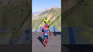 GTA 5 Spiderman vs Rainbow Team Hulk Water Ragdolls Jumps/Fails (Funny Moments) #1