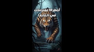 اخطر 10 مفترسات في الغابة 🦁🌿