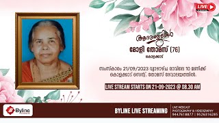 MOLY THOMAS | FUNERAL SERVICE LIVE STREAMING | 21-09-2023