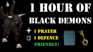 1 Hour of Black Demons as a Pure (Wilderness Slayer) [84 Ranged] - OSRS