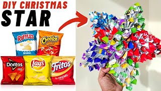 Easy & Simple Christmas Decoration Idea | Recycled Christmas Star DIY| Christmas Home Decor Idea