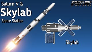 Skylab America's first space station launch in Saturn 1b in spaceflight simulator #sfs#rocket#viral