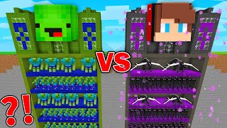 Mikey ZOMBIE vs JJ ENDERMAN Temple Underground Base in Minecraft ! - Maizen