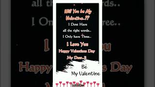 Happy Valentines Day || Lovers Day Status