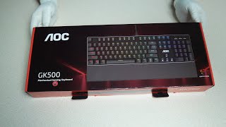 #asmr  AOC GK500 MECHANICAL GAMING KEYBOARD