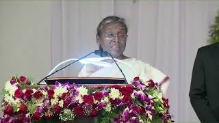 President Droupadi Murmu addresses the Sammakka Saralamma Janjati Pujari Sammelan in Telangana