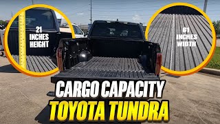 2023 Toyota Tundra - True Cargo Capacity Given In Inches