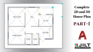 AutoCAD Complete 2D and 3D House Plan - Part 1