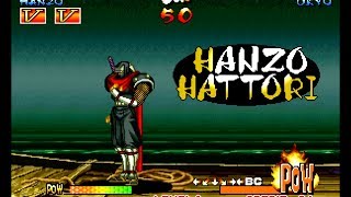 Samurai Shodown III: Hanzo playthrough lvl-4 【60fps】