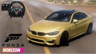 Forza Horizon 5 Drifting BMW M4 (Steering Wheel + Shifter) Gameplay