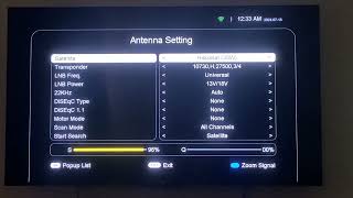 Channel Scan on Mediastar Receiver