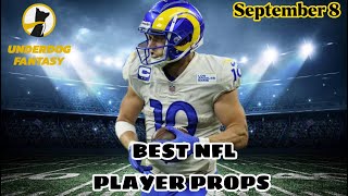 TODAYS BEST UNDERDOG FANTASY NFL PLAYER Props - Thursday September 8