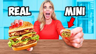 Eating Mini Food Vs Real Food for 24 Hours