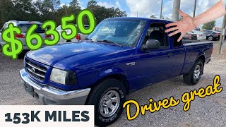 2003 Ford Ranger Super Cab XLT - 153k miles - Used trucks in Pensacola under $10,000 - Allstar Auto