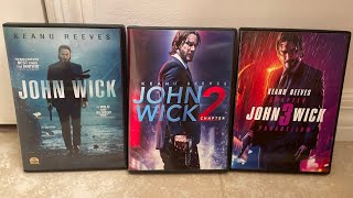 John Wick 1, 2, And 3 DVD Unboxing Review