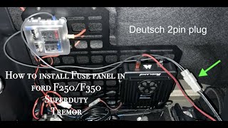 How to add a Ham/GMRS/Refrigerator  into the Ford F250/F350 Super Duty Tremor. My Setup.