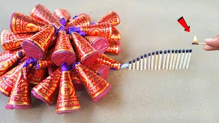 Matchstick Chain Reaction Domino Vs Diwali Crackers Amazing Experiment