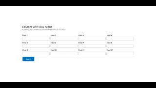 Formatting fields in columns by applying class names to the fields