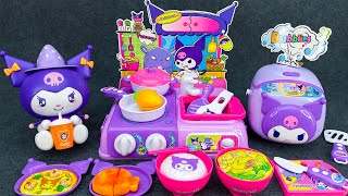 Toy ASMR | Satisfying with Unboxing Cute Purple KUROMI Kitchen Playset | 쿠로미 장난감 세트