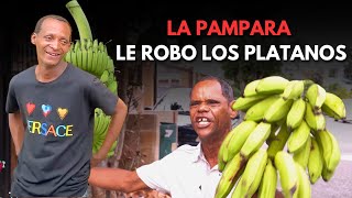 LA PAMPARA SE LE ROBO 100 PESOS DE  PLATANO AL VENDEDOR Y SE ARMO TREMENDO PROBLEMA 😂