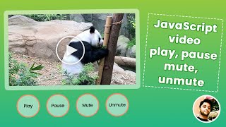 HTML Video Play, Pause, Mute & Unmute using JavaScript | Play Video using JavaScript