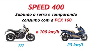 Speed 400 Subindo a serra. Comparando o consumo com uma PCX 160 e mais detalhes #speed400 #triumph