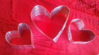 How to make a heart shaped cookie cutter/pancake shaper for Valentine's Day