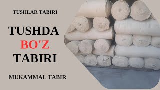 TUSHDA BO'Z TABIRI | TUSHDA BO'ZNI KO'RISH NIMAGA TABIR BO'LADI?