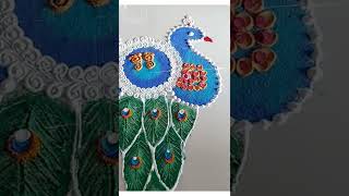 Festival special Beautiful peacock 🦚 Rangoli Designs 💮// Watch full Rangoli video in channel//#short