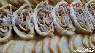 رولي االبيض بحشوة  لذيذة و رائعة 🤩👍👍  recette  roulé d'omelette facile et rapide