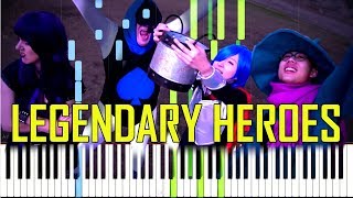 LEGENDARY HEROES - A Deltarune Song by Random Encounters [Synthesia Piano Tutorial]