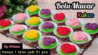 HANYA 1 TELUR JADI 31 PCS || BOLU MAWAR KUKUS ~ @arlianachannel8416