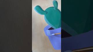 Simple and Fun Cactus in a Pot- Acrylic Art for Kids (pt.3) 🌵