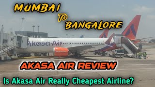 Mumbai To Bangalore Flight Journey | Akasa Air Flight Review | Akasa Air Flight Experience