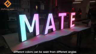 Factory magic color frontlit 3d led channel letters business sign