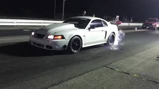 No prep racing my turbo mustang at the end of the track “Beyond 660”