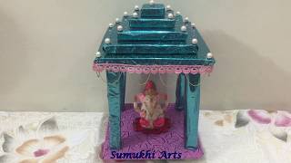 Ganapati Makhar | Navaratri decoration ideas | Mandir at home