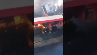 Burned Trucks in Durban