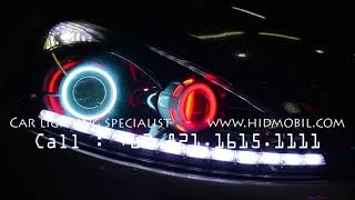 Headlamp Mitsubishi Grandis Full LED DRL and Changing Color