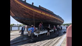 Draken Harald Harfagre in Dry Dock at Mystic Seaport