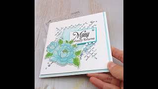 Peony Flower Set & Cards Show - #Alinacutle® #AlinaCraft #handmadecards