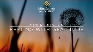 Mini Meditation - 5 Minutes Resting with Gratitude - with Jacky