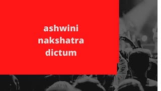 if 9th lord is ashwini nakshatra  in english