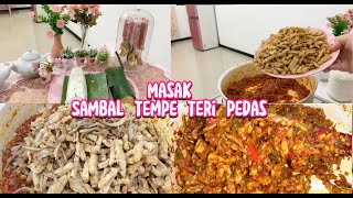 MASAK SAMBAL TEMPE TERI PEDAS | DAILY VLOG AKTIVITASDI DAPUR PINK