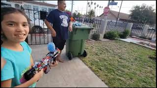 Orbeez gun unboxing & A Gel Blaster war with family in the backyard!